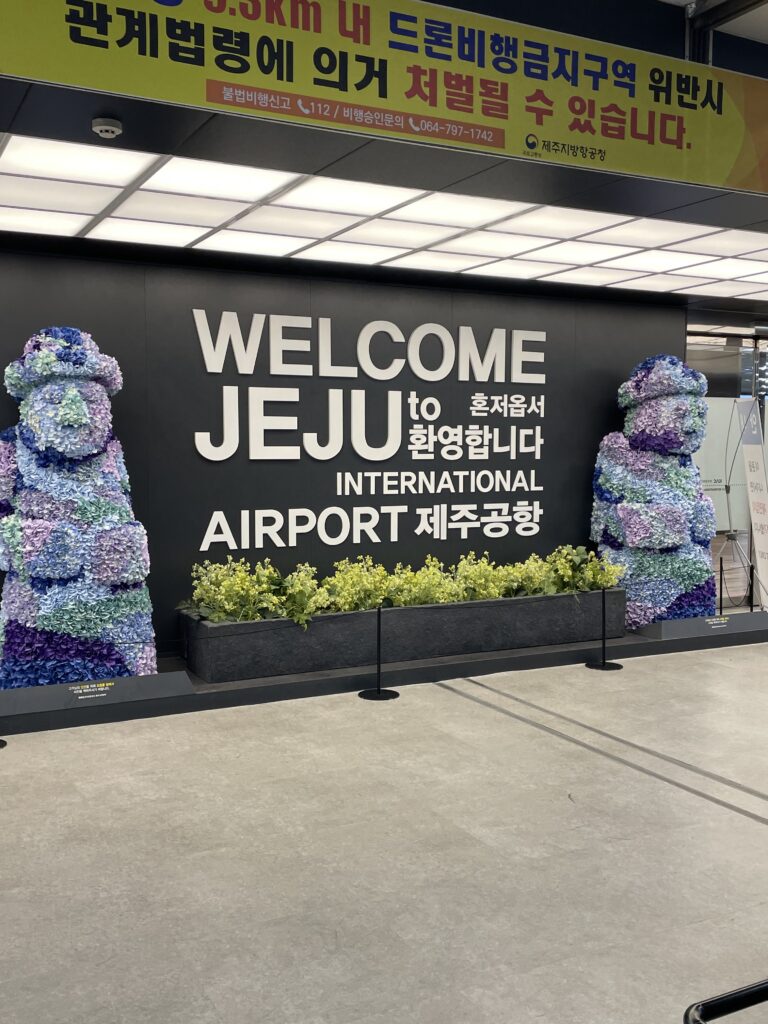 제주도 공항 도착